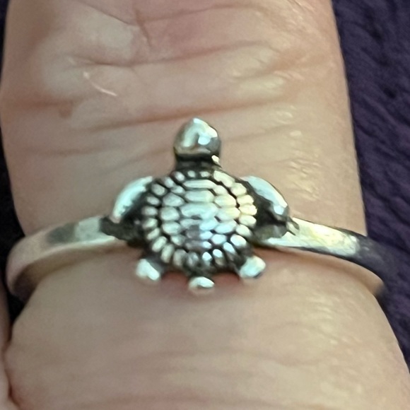 💖3/$10!!! Whimsical, adorable silver turtle ring. So cute and so much fun! OS. - Picture 2 of 11